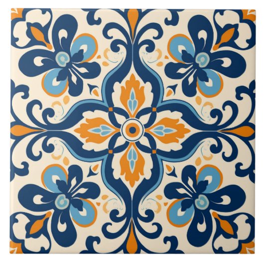 Niedliches Spanischmuster Fliese (Vorderseite)