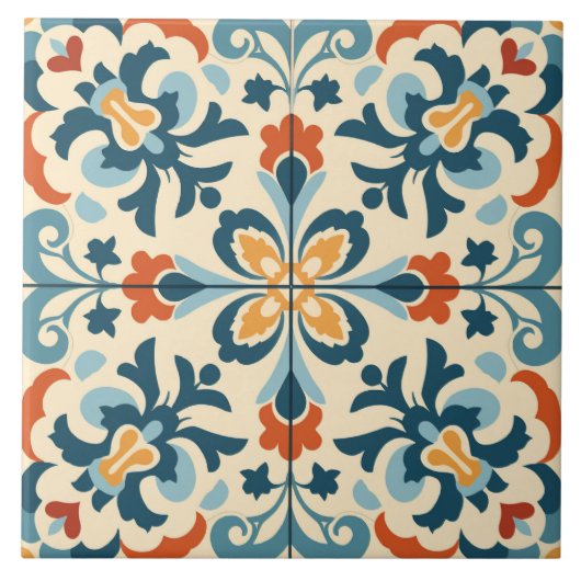 Niedliches Spanischmuster Fliese (Vorderseite)