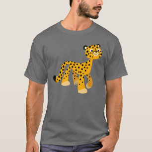 Niedliches Spazierengehen Cartoon Cheetah T - Shir T-Shirt