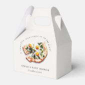 Niedliches Special Delivery Pizza Baby Dusche Part Geschenkschachtel (Rückseite)