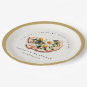 Niedliches Special Delivery Pizza Baby Dusche Part Pappteller (Schrägansicht)