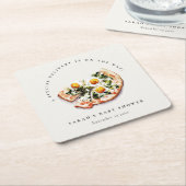 Niedliches Special Delivery Pizza Baby Dusche Part Rechteckiger Pappuntersetzer (angewinkelt)