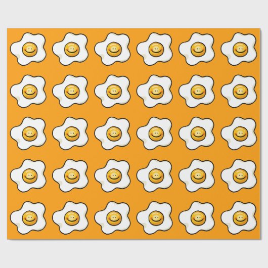 Niedliches Spiegelei Geschenkpapier (Flach)