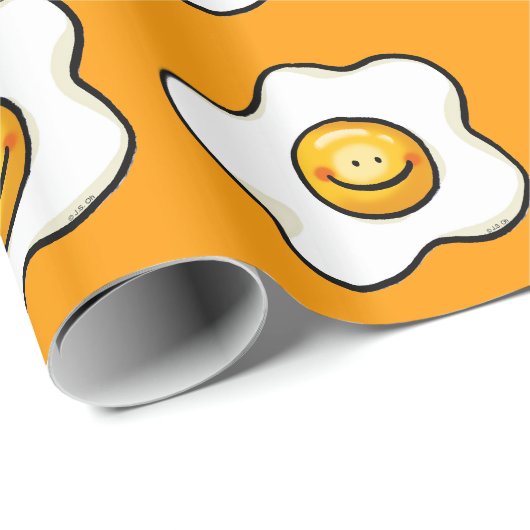 Niedliches Spiegelei Geschenkpapier (Rolleneckpunkt)