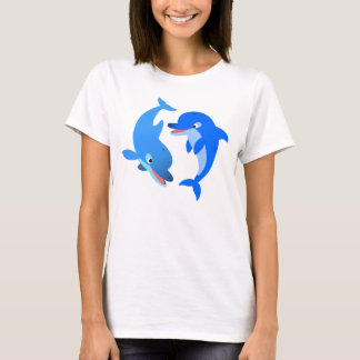 Niedliches Spielen Cartoon Delphine T - Shirt