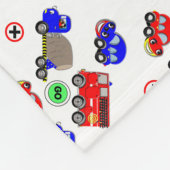 Niedliches Spielzeug Autos LKWs Feuerwehrleute Des Fleecedecke (Ecke)