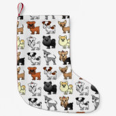 Niedliches Spielzeug-Hundezucht-Muster Kleiner Weihnachtsstrumpf (Vorderseite)