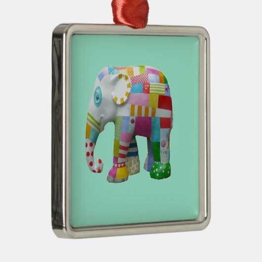 Niedliches Spielzeug Retro-Elefant whimsical bunt Ornament Aus Metall (Rechts)