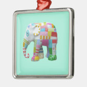 Niedliches Spielzeug Retro-Elefant whimsical bunt Ornament Aus Metall (Links)