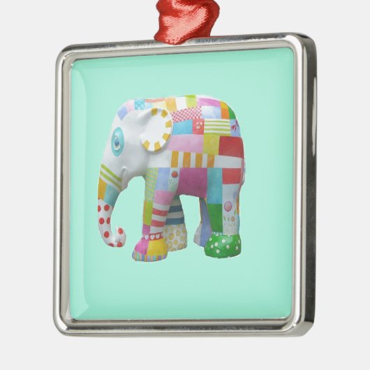 Niedliches Spielzeug Retro-Elefant whimsical bunt Ornament Aus Metall (Links)