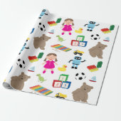 Niedliches Spielzeugmuster Geschenkpapier (Ungerollt)