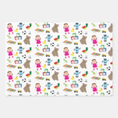 Niedliches Spielzeugmuster Geschenkpapier Set (Vorderseite)