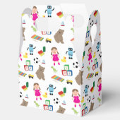 Niedliches Spielzeugmuster Geschenkschachtel (Geöffnet)