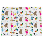 Niedliches Spielzeugmuster Große Geschenktüte (Vorderseite)