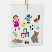 Niedliches Spielzeugmuster Keramikornament (Rechts)