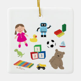 Niedliches Spielzeugmuster Keramikornament