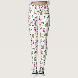 Niedliches Spielzeugmuster Leggings