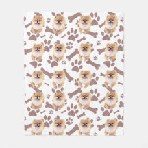 Niedliches Spitz- & Paw-Print-Design - Pet Lover