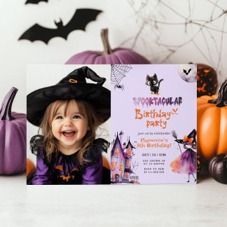 Niedliches Spooktacular Foto Halloween-Party Einladung