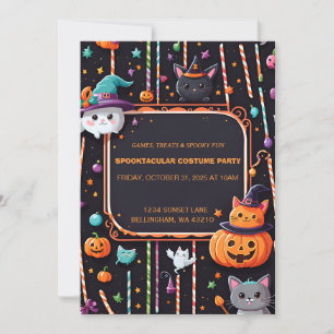 Niedliches Spooktakuläres Halloween-Party Einladun Einladung