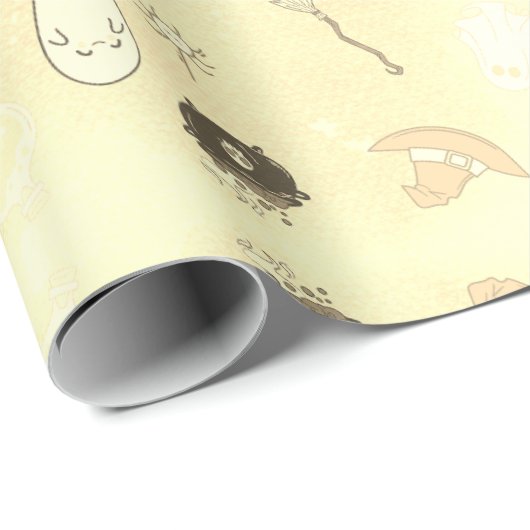 Niedliches Spooktakuläres Halloween-Party Geschenkpapier (Rolleneckpunkt)