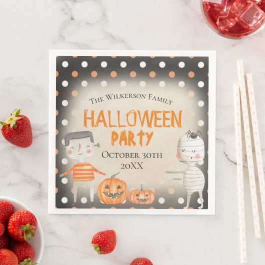 Niedliches Spooky-Halloween-Party Serviette (Beispiel)