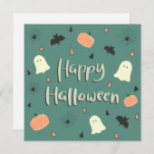 Niedliches Spooky Happy Halloween Ankündigung (Vorne/Hinten)