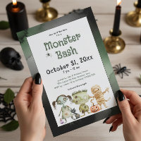 Niedliches Spooky Monster Bash Halloween-Party