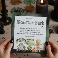 Niedliches Spooky Monster Bash Halloween-Party