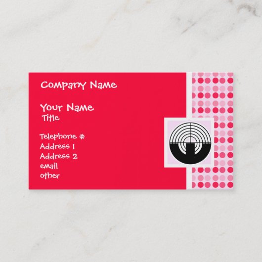 Niedliches Sport-Schießen Visitenkarte (Vorderseite)