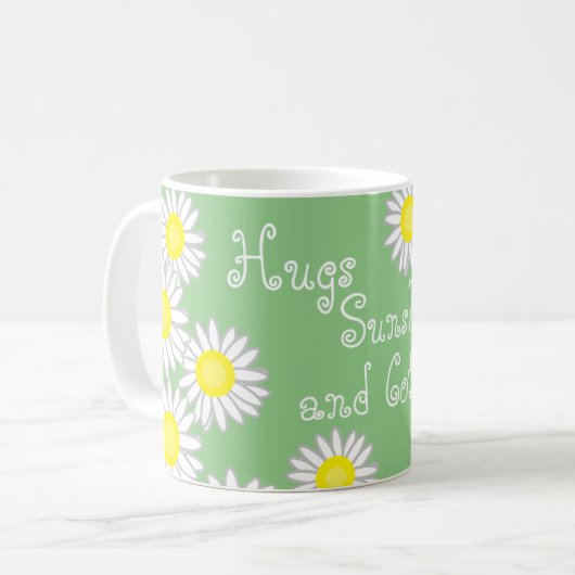 Niedliches Sprichwort in Gelb und Weiß Kaffeetasse (Vorderseite Links)