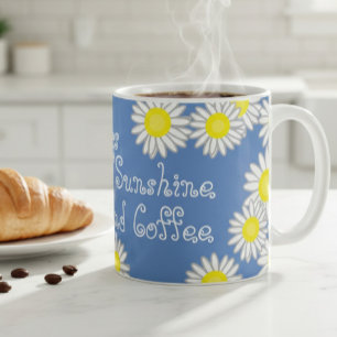 Niedliches Sprichwort in Gelb und Weiß Kaffeetasse