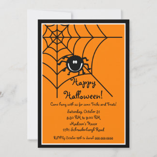 Niedliches Sprider-Halloween-Party Einladung