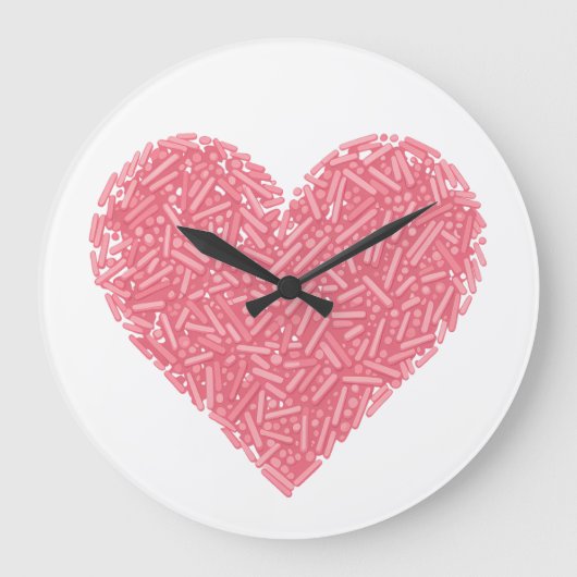 Niedliches Sprinkherz | Baby Sprinkle Große Wanduhr (Vorderseite)