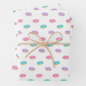 Niedliches Sprinkle Donuts Muster Geschenkpapier Set (Beispiel)