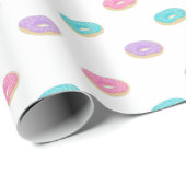 Niedliches Sprinkle Donuts Muster Wrapping Geschenkpapier (Rolleneckpunkt)