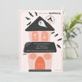 Niedliches Spuk Halloween-Party Einladung (Stehend Vorderseite)