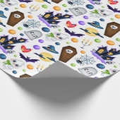 Niedliches Spuk House Halloween-Muster Geschenkpapier (Ecke)