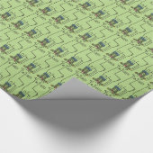 Niedliches squee Lama Weihnachtsstrickende Geschenkpapier (Ecke)