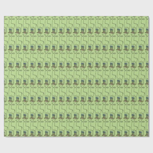 Niedliches squee Lama Weihnachtsstrickende Geschenkpapier (Flach)