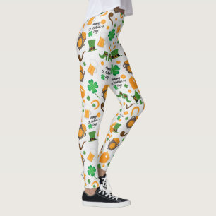 Niedliches St. Paddy's Day Irisches Themenmuster Leggings