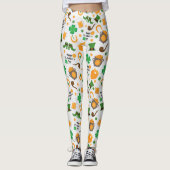 Niedliches St. Paddy's Day Irisches Themenmuster Leggings (Vorderseite)