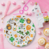 Niedliches St. Paddy's Day Irisches Themenmuster Pappteller (Party)