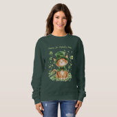 Niedliches St. Patrick's Day Cat Sweatshirt (Vorne ganz)