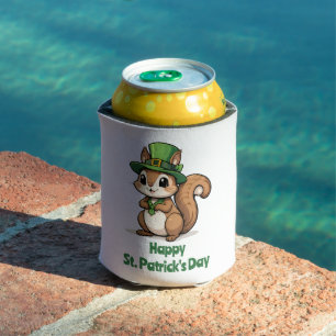 Niedliches St. Patrick's Day Eichhörnchen mit Grün Dosenkühler