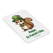 Niedliches St. Patrick's Day Eichhörnchen mit Grün Magnet (Rechte Seite)