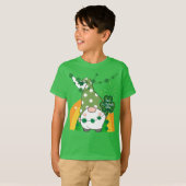 Niedliches St. Patrick's Day Gnome mit ShamrocksT- T-Shirt (Vorne ganz)