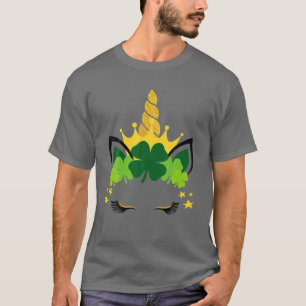 Niedliches St Patrick's Day Grafik Unicorn Horn Sh T-Shirt