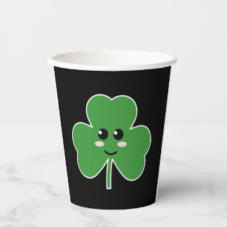 Niedliches St. Patrick's Day Kleeblatt Design Pappbecher