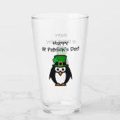 Niedliches St. Patricks Day leprechaun Cartoon Bie Glas (Rückseite)